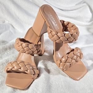 Madden Girl Tan Braided Women's Heels